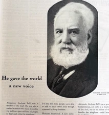 1947 Alexander Graham Bell Advertisement Bell Telephone Systems AT&T DWWW9