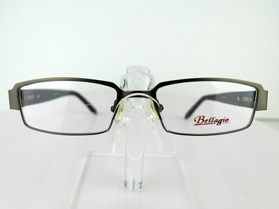 BELLAGIO B-560 (03) GUNMETAL 52-17-135mm SPRING HINGE TEMPLES  Eyeglass Frame