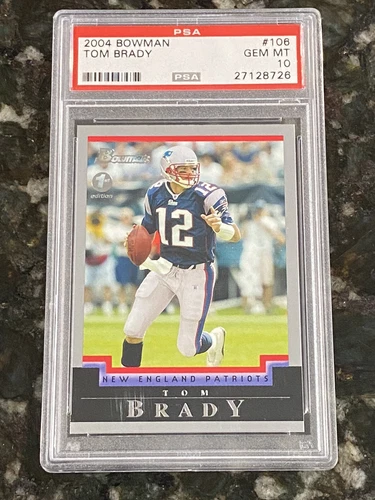 TOM BRADY 2004 Bowman #106 1st Edition New England Patriots PSA 10 POP 7