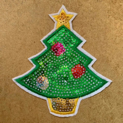 Embroidered Holiday/Christmas Iron - On Sewing Patches