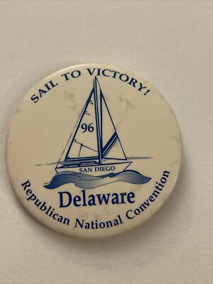 Bob Dole 1996 Presidential Campaign Delaware Republican Convention Button PB31C