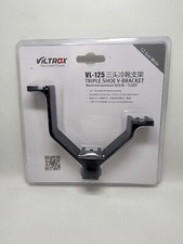 Triple Shoe V Bracket VL-125 For light flash and Microphone US Seller New
