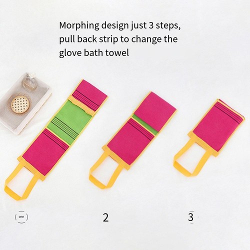 3Pcs Peeling Massage Scrubbing Towel Stain Removal Shower Back Glove Women Men - Picture 2 of 12