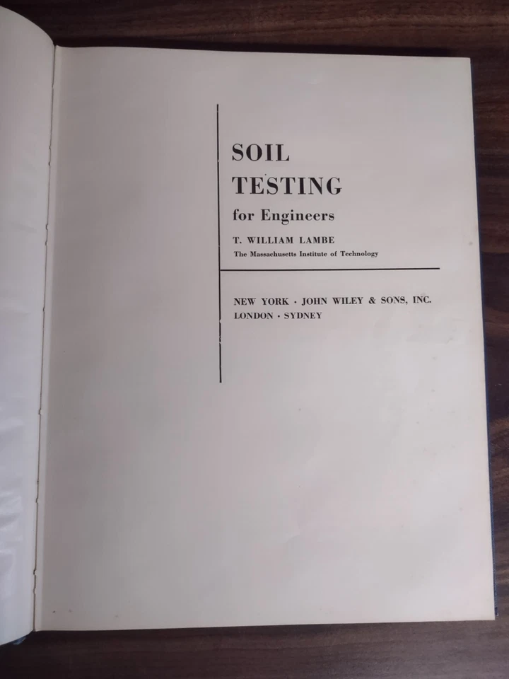 Vintage 1969 Soil Mechanics Lambe Whitman Terzaghi VTG - Image 4 of 4