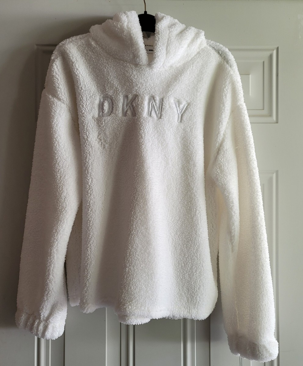 DKNY Women Soft Sherpa Zip Up Jacket Hoodie White Size L | eBay DKNY Women Soft Sherpa Zip Up Jacket Hoodie White Size L | eBay