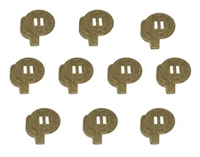 10 Gold Saguaro Cactus & Moon Metal Western Bolo Slotted Concho Scarf Belt VTG