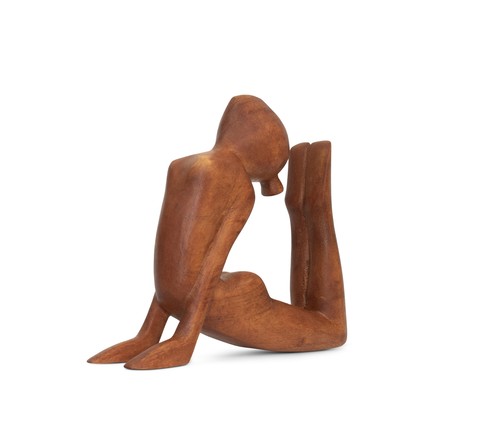 8" Wooden Handmade Mini Yoga Figurine Statue Sculpture Yogi - King Cobra Pose - Picture 3 of 6