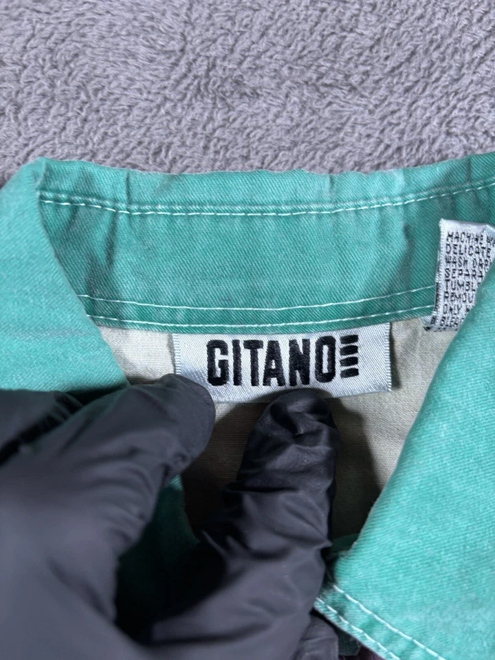 VINTAGE Gitano Western Shirt Mens Small 90s Pearl Snap GEORGE STRAIGHT Signed - Image 3 of 4