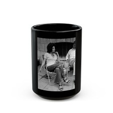 Joan Collins #27 (Vintage Female Icon) Black Coffee Mug