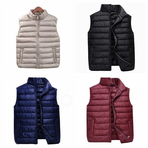 Herren Puffer Weste Wärmer Weste Gesteppt Gefüttert Weste Top Warm Ärmellos//2 - Bild 5 von 25