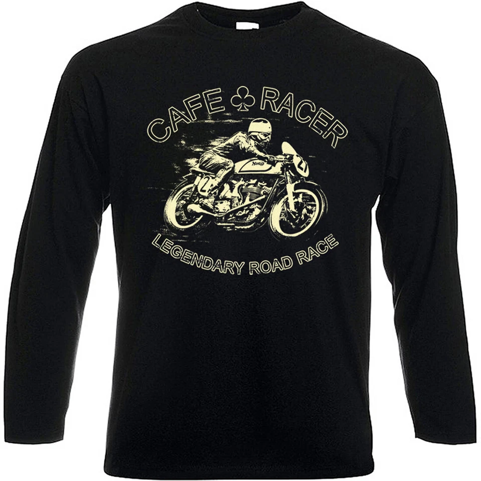 Tee shirt à manches longues - CAFE RACER - Vintage Motorcycle Motard Triumph BSA