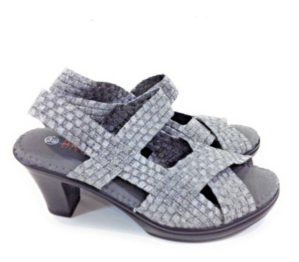 Sandalias de tacón alto para mujer Bernie Mev Lizette de peltre talla 7,5 Foto 2 de 4
