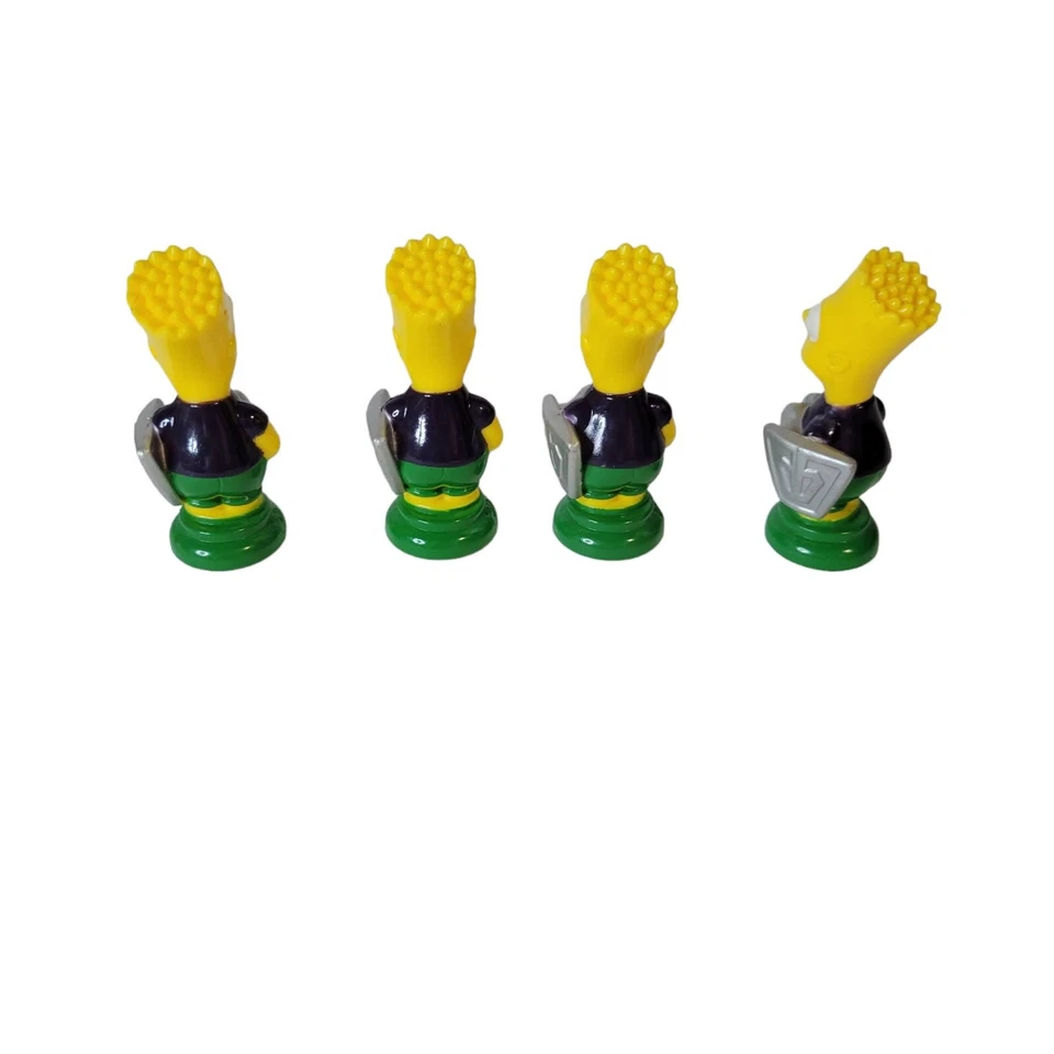 The Simpsons 3D Chess Bart Pawn Blue Figure Replacement Pieces 1991 set of four - Image 2 of 2