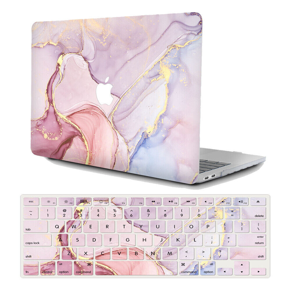 vertical Cumbre paquete 2in1 Pink Marble Hard Case Cover Shell Cut-out for MacBook Pro 13&#034; 14  Air 13&#034; | eBay