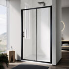 <!--F#f_0-->Black Sliding Shower Screen Door Wall to Wall Width 40mm Adjustable Enclosure<!--F/-->