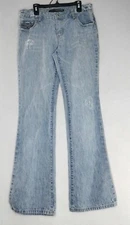 One Tuff Jeans Babe Womens Size 9/10 Low Rise Light Wash Bootcut Blue