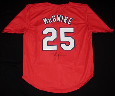 MARK MCGWIRE AUTOGRAPHED CUSTOM JERSEY (ST LOUIS CARDINALS) JSA COA! 