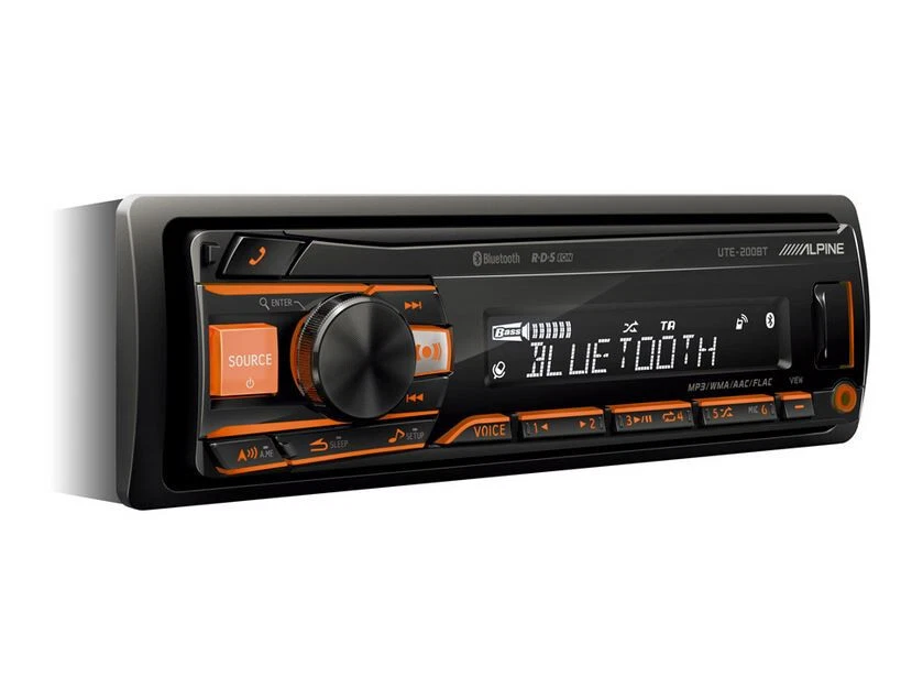 Alpine UTE-200BT 1 DIN Bluetooth Car Stereo USB MP3 AUX Player Hands-Free Radio - Image 2 of 3