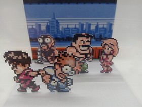 Mighty Final Fight NES Nintendo Video Game Shadow Box Diorama Cube
