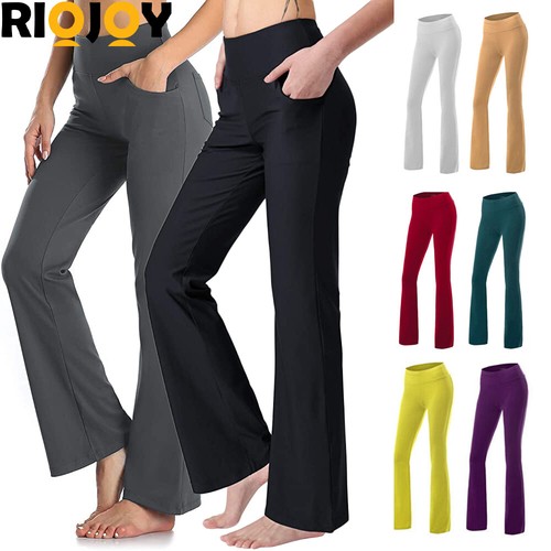 Women Boot Cut Flare Yoga Pants High 