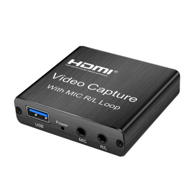 4K HDMI Capture Card 1080P Video Microphone Audio Live Recording Loop Streaming