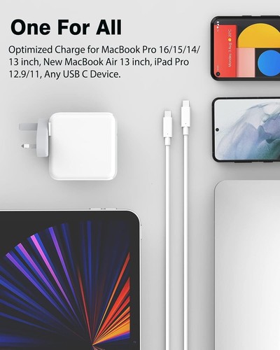 Mac Book Pro Charger 96W USB C Charger Compatible with MacBook Pro 13'' 15'' 16" - 第 4/9 張圖片