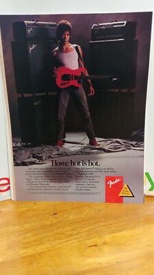 FENDER GUITAR AMPLIFIER GREG HOWE GUITAR PRINT AD 11 X 8.5 F-1