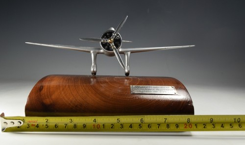 Vintage Aviation Airplane Model Curtiss Hawk 75 Presentation Desk Display 1940 - Picture 9 of 11