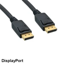 KNTK 10' DisplayPort 1.2 Cable 28AWG Male to Male DP Cord HD Monitor Projector