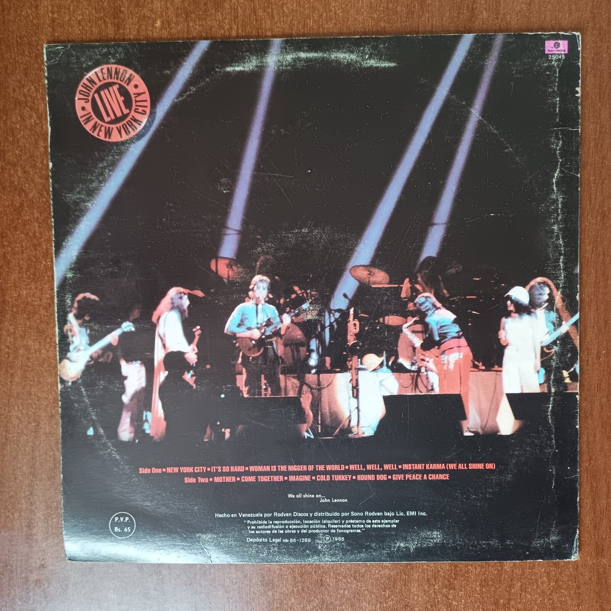 John Lennon ‎– Live In New York City [1986] Vinyl LP Classic Rock