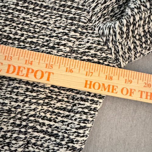 Ann Taylor LOFT Women’s Sz M Collarless Blazer Jacket Black White Tweed Career - Picture 8 of 8