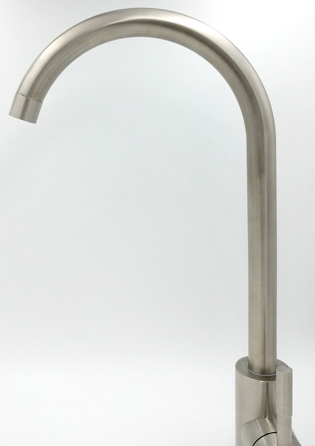 Outlet Stainless Steel Swan Neck Kitchen Sink Taps Swivel Single Lever