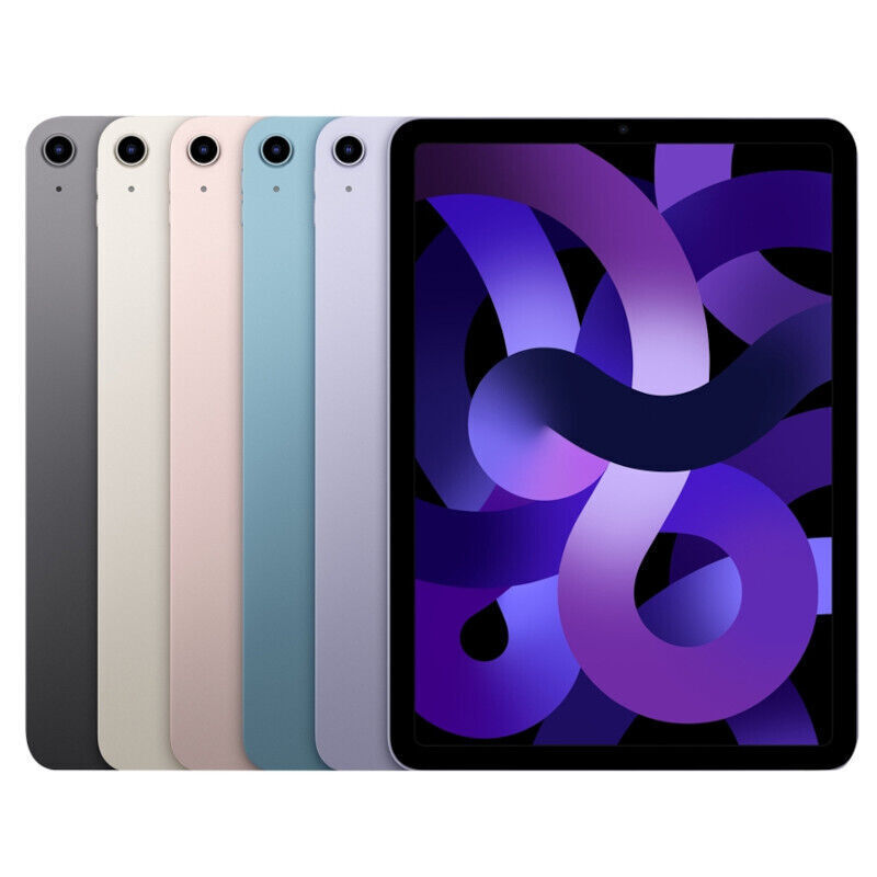 Apple iPad Air 5th Gen Wi-Fi, 10.9in - 64GB - Gray Pink Purple Blue - Very  Good