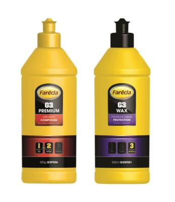 Farecla G3 Premium Schleifmittel Schneidemasse 500g + G3 Wachs 500ml Detailing Kit