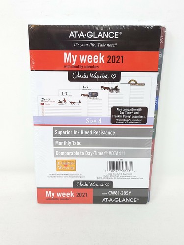 AT-A-GLANCE 2021 Charles Wysocki Weekly Monthly Planner Refill, Jan-Dez 2021 - NEU