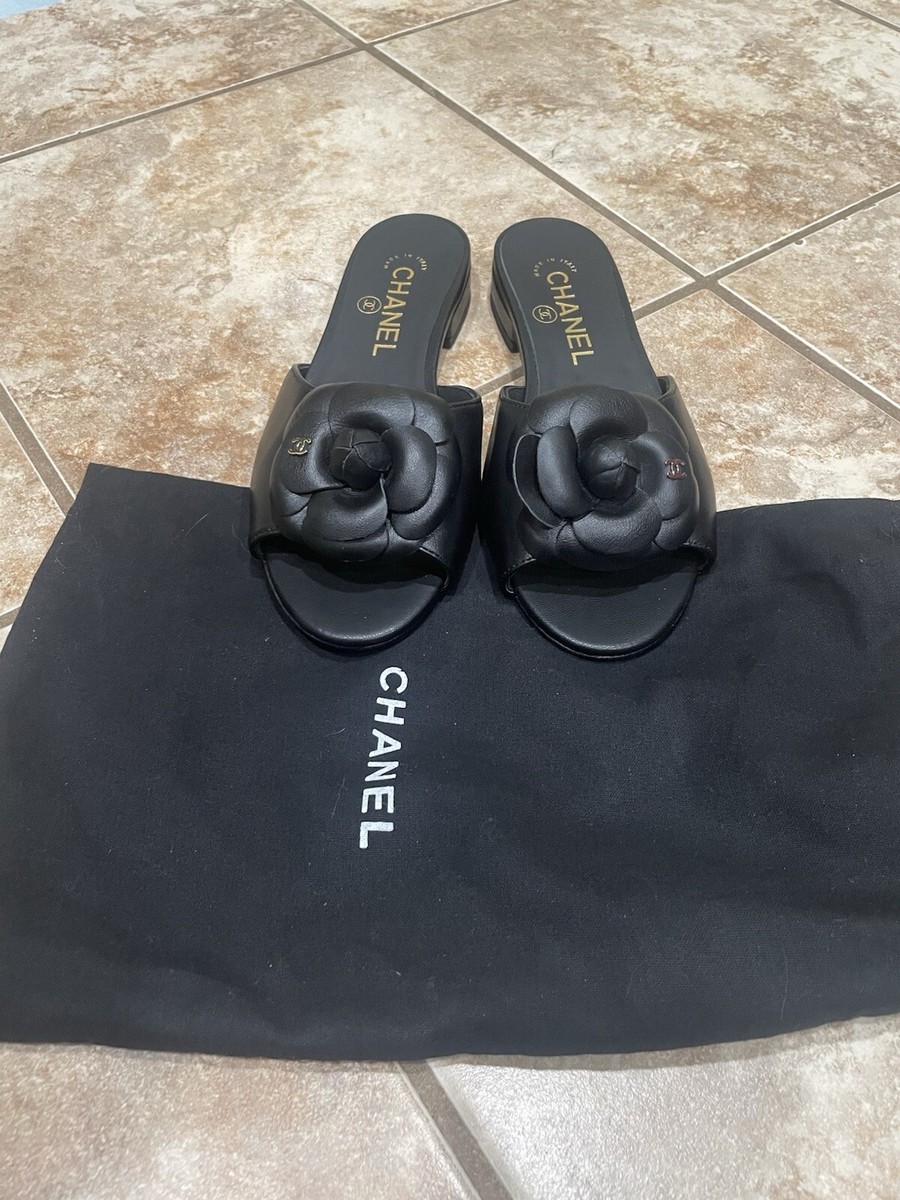 Chanel Flower Camellia Slides