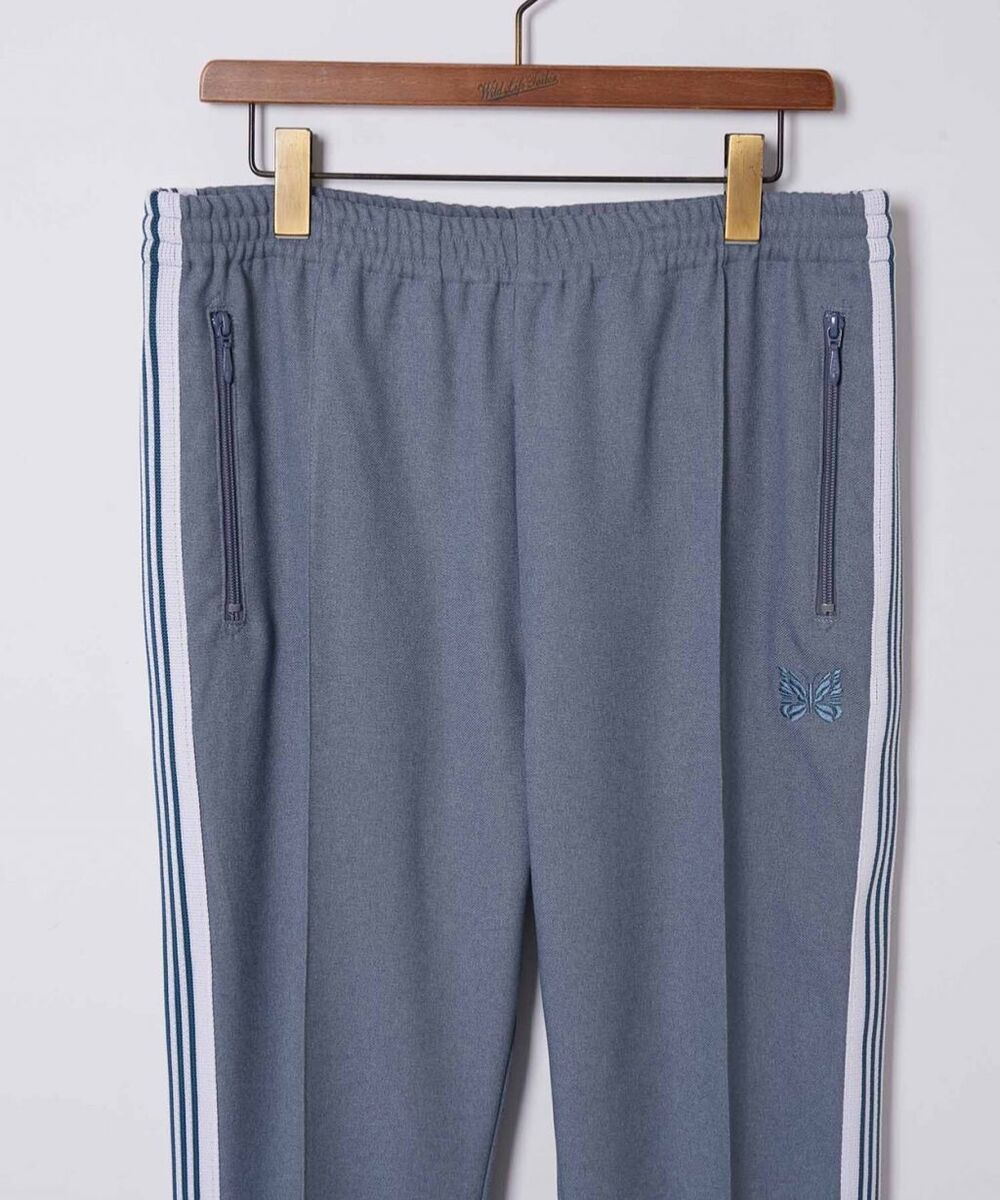 NEEDLES × WILD LIFE TAILOR Track Pants Narrow Blue White NEEDLES × WILD LIFE TAILOR Track Pants Narrow Blue White