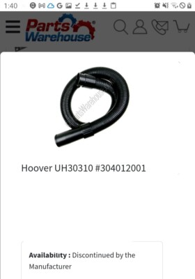WindTunnel T-Series Pet Bagged Upright  replacement upper  hose oem