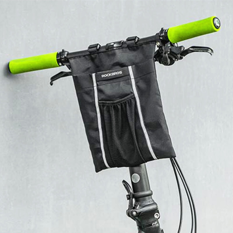 ROCKBROS Foldable Bicycle Handlebar Bag Front Scooter Bag Black