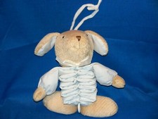 Carter's Just One Year brown Puppy Dog plush music crib pull Rock a Bye 15"