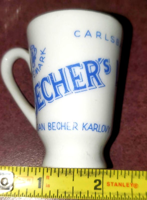 Bechers Liquor liqueur vintage advertisement shot glass Czechoslovakia