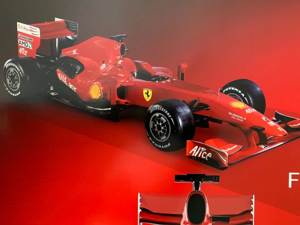  FERRARI, F1 F60,RAIKKONEN, MASSA, AUTHENTIC LICENSED 2009 POSTER - Image 2 of 4