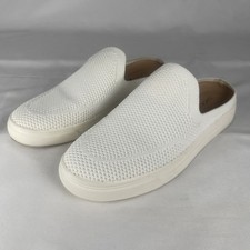 Lucky Brand Sandals Womens 7M Larlan Casual Comfort Slip On Mules White Fabric