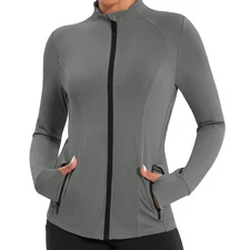 Workout Jackets for Women Lightweight Running Jackets Full Zip Yoga Athletic ...