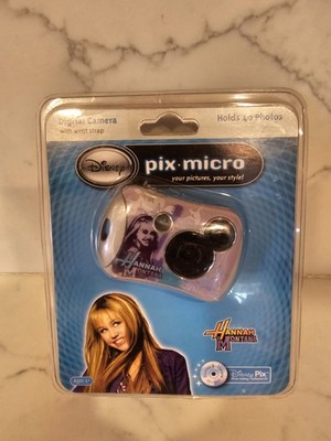 Disney Pix Micro Hannah Montana Digital Camera Purple Miley Cyrus Holds 40 Photo