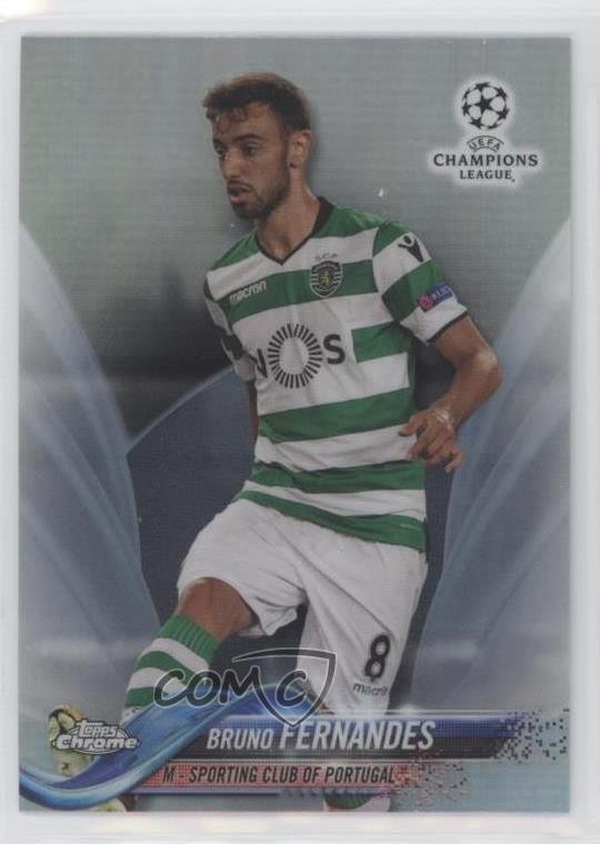 2017-18 Topps Chrome UCL Refractor Bruno Fernandes #66 a8r