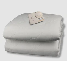Biddeford White Quilted Electric Heated Mattress Pad, Size Twin