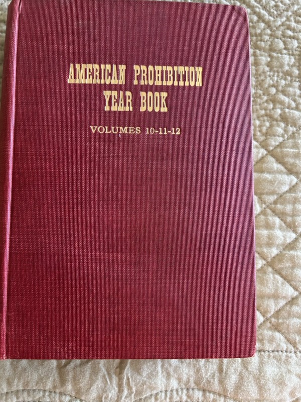 american prohibition year book, volumes 10-11-12, 192 pages, complete