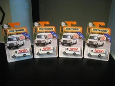 2018 Matchbox NASA Mission Support Vehicle / Van w/ Opening Rear Door - Lot of 4