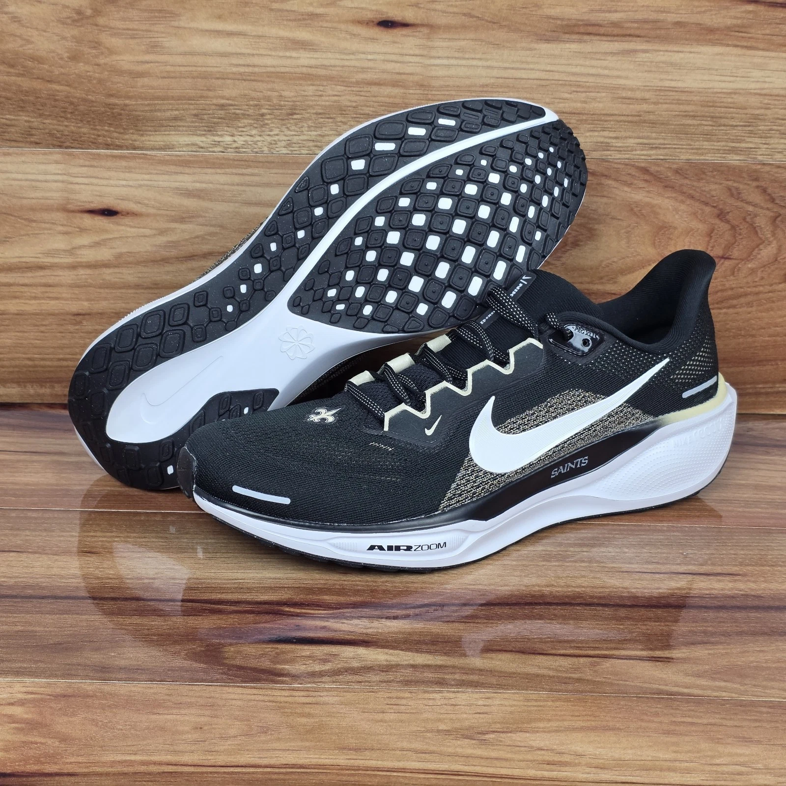 Nike Air Zoom Pegasus 41 New Orleans Saints Running Shoes Black Gold Men’s Sz 12
Opens in a new wind
